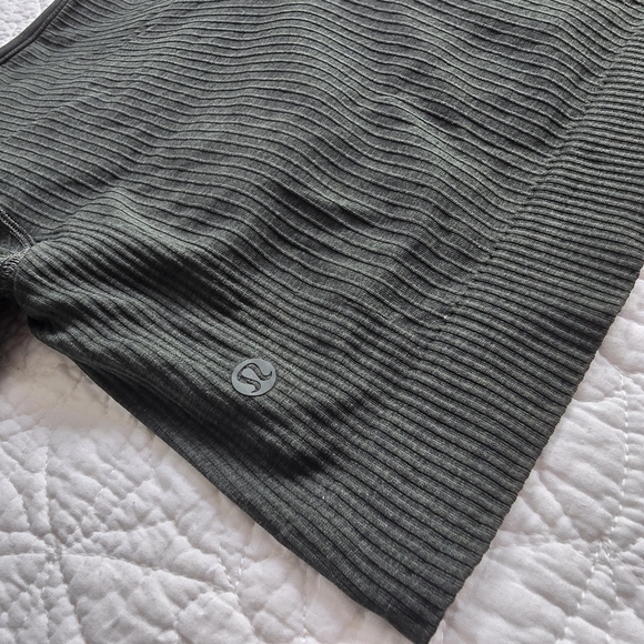 Lululemon Ebb To Street Long Sleeve Crop Shirt - Rainforest Green 8 - Picture 7 of 8